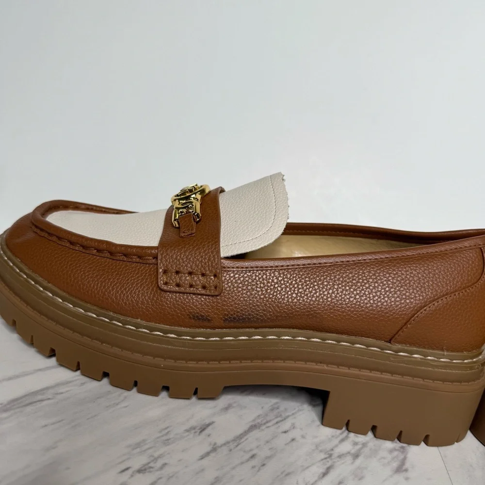 Michael Kors Brown Lug Sole Chunky Loafer 9M - Picture 9 of 16